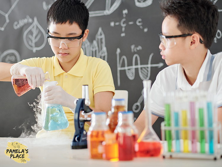Student learning Chemistry in a lab