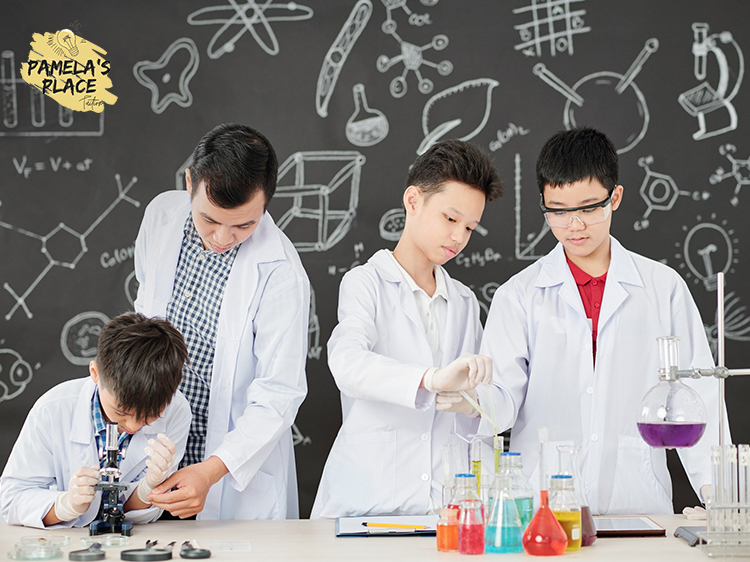 Students Learning Chemistry in School