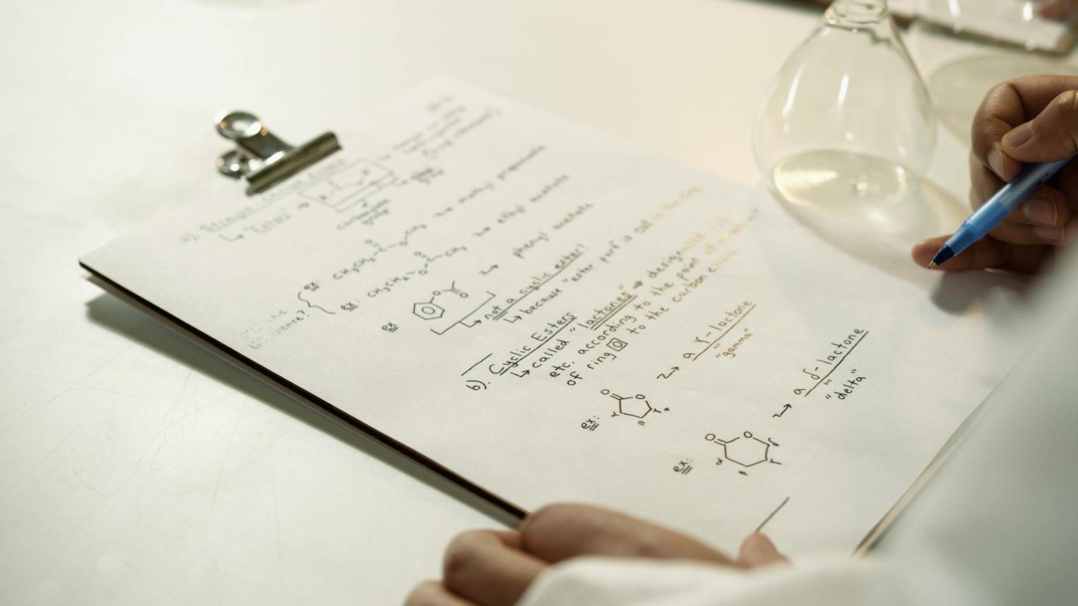 handwritten chemistry notes